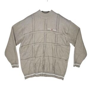 3XL Beige Mock Neck Knit Sweater "The Collection USA" Oversized Midweight